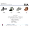 8 Inch Copper Exterior Side Wall Cap with Damper Only