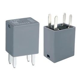 HABNVUON 2PCS Car Air Conditioning Relays, AC Relay, 13500114/8385 12VDC 40A SPST High Power 4 Pin Fuse Box, 4-Pin Quick Connect Air Conditioning Fan Accessories Compatible with Most Vehicles