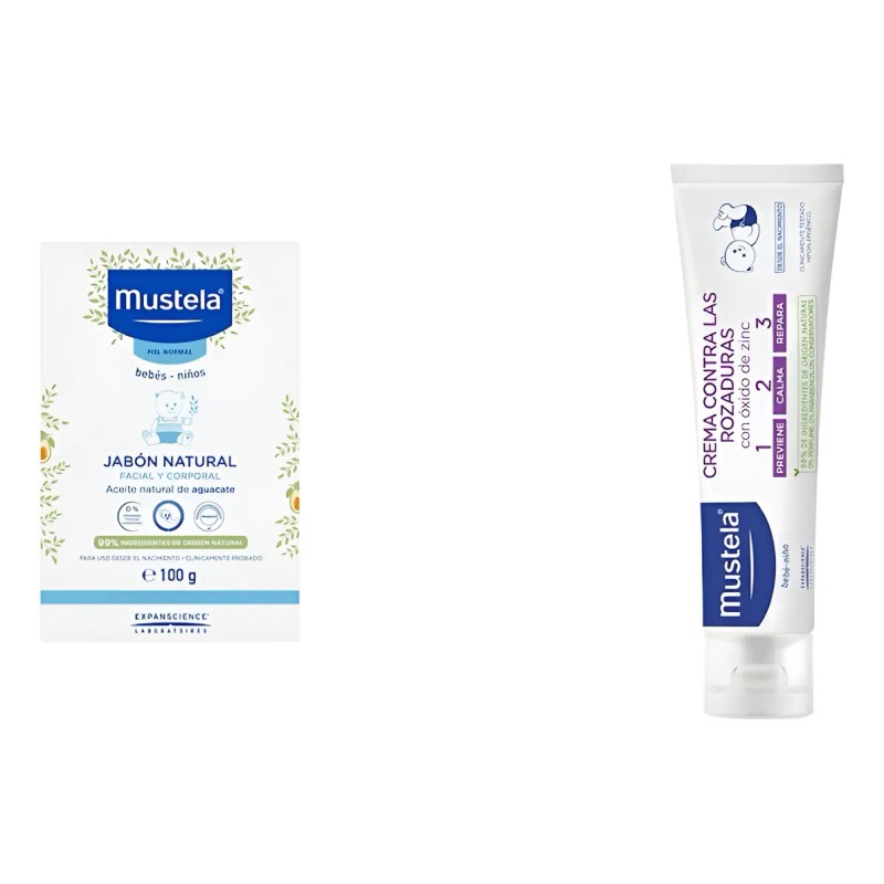 Jabón Natural Piel Normal Y Crema Contra Rozaduras Oxido Zin