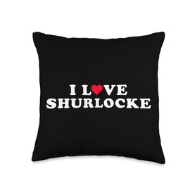 I Love Shurlocke Matching Girlfriend & Boyfriend Shurlocke Throw Pillow