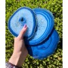 Blue Agate Geode Slice w/Stand, Large Dyed Stone Slab, Crystal