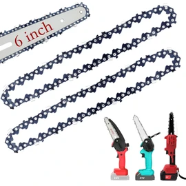 [2 Packs] 6 Inch Mini Chainsaw Chain, 6 Inch Replacement Chains for Cordless Electric Portable Mini Chainsaw, FIFCHALL Guide Saw Chain for All 6-inch Mini Chainsaws for Wood Branch Cutting
