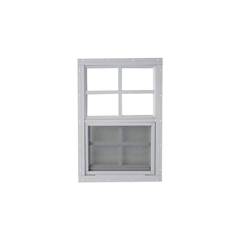 Shed Window 14x21 White - Vertical Slider with Tempered Glass