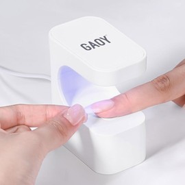GAOY 젤 네일용 GAOY 미니 UV 라이트 2 타이머의 소형 경화등 빠른 위한 U자형 LED 네일 램프 흰색 [White] GAOY Mini UV Light for Gel Nails, Compact Curing Lamp with 2 Timers, Fast U-Shaped LED Nail Lamp [White]