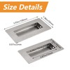 MOROBOR Brushed Nickel Flush Pull, 2Pcs Stainless Steel Rectangle Side