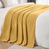Yellow 300GSM Fleece Throw Blanket for Couch Sofa Bed, 60x80