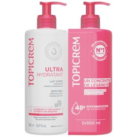 Topicrem Essentials Ultra-Moisturizing Body Milk 2 x 500ml by Topicrem