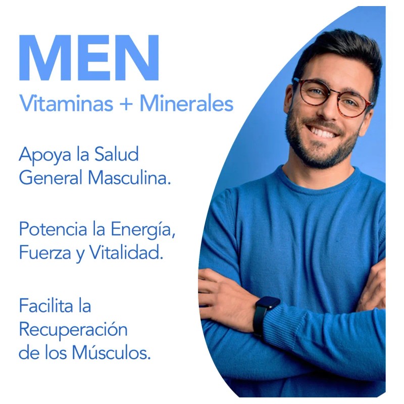 Men Multivitamnico Omega 3 120 Softgels Natgel Sin Sabor