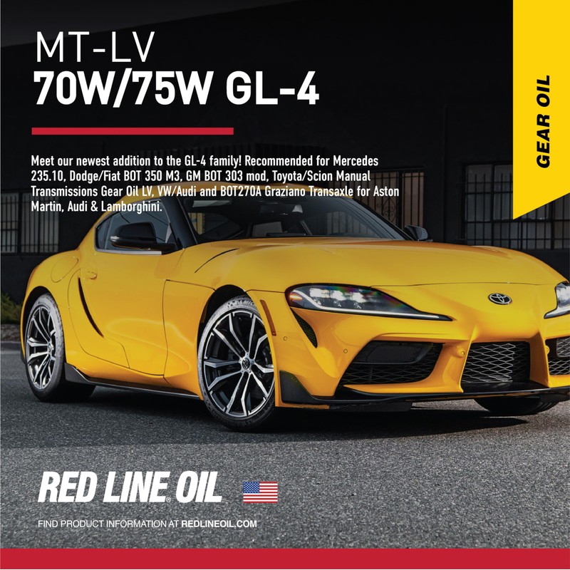 Red Line 50604 MT-LV 70W/75W GL-4 High-Performance Full Synthetic Gear