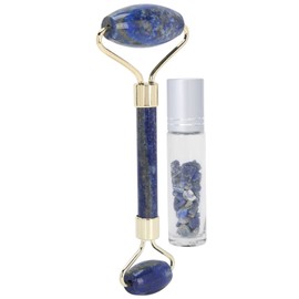 Face Roller Massager Facial Beauty Massage Roller with Roll On Essential Oil Bottle(Lasurite Roller lasurite RollOn Bottle )