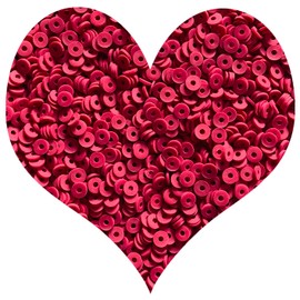 3000Pcs Clay Beads Flat Round Polymer Bead Vinyl Heishi Beads Flat Round Polymer Bead Flat Clay Beads for Jewelry Making Necklace Bracelet (16-Deep Red)