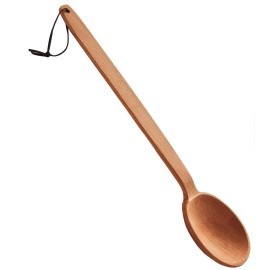 ECOSALL Heavy Duty Large Wooden Spoon 18-inch, Long Handle Cooking Spoon With a Scoop...