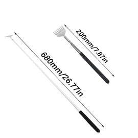 FYACCD FYACCD Rückenkratzer, Edelstahl Teleskop Rücken Kratzer, Teleskop Rückenkratzer, Back Scratcher, von 20cm bis 68cm ausziehbar, für Haus, Reise und Büro