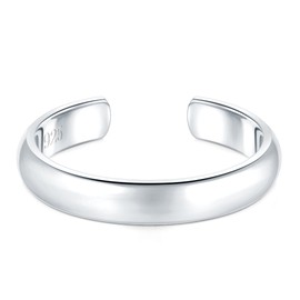BORUO - Anillo de plata de ley - Elegante anillo de dedo del pie para mujer, anillos de plata de ley para regalo, elegantes anillos de plata de ley 925 - Anillos de dedo para mujer con bolsa de
