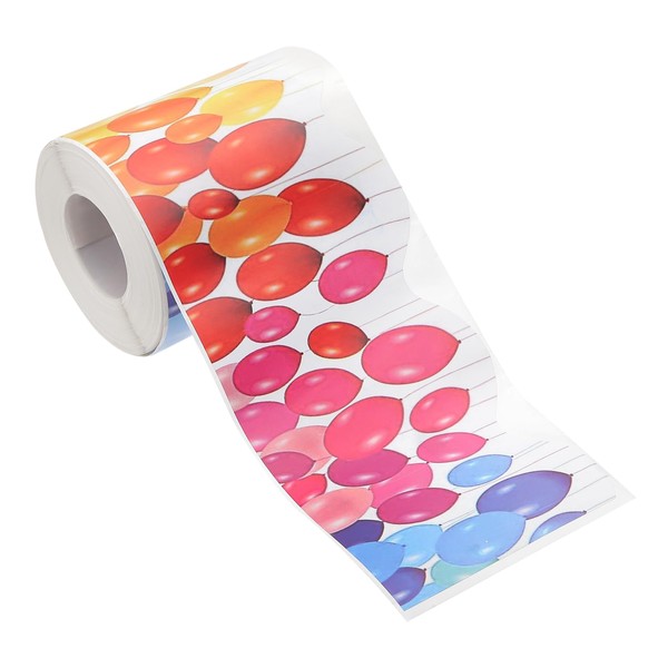 PATIKIL 3" x 61Ft Bulletin Board Border,Balloons Scalloped Trim,Colorful
