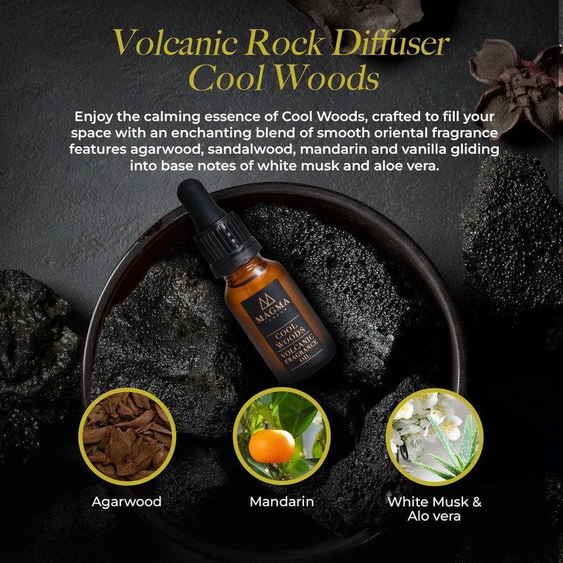 Magma Rocks Volcanic Rock Diffuser (Wild Gardens Refill)