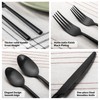 Potter Black 40-Piece Forged Silverware Set, Service for 8, Stainless