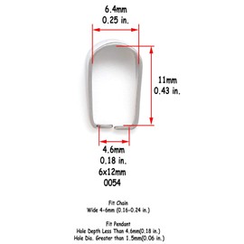 THREENEST 100PCS 304 Stainless Steel Pinch Bails for Pendant Charms, Snap Open Clips Bail, Connector Metal Clasps Findings Supplies for Necklace Bracelet Jewelry Making [6x12mm]