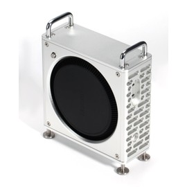 Aluminum Stand for Mac mini M4/M4 Pro (2024) - Premium Vertical Mount | Secure Holder | Enhanced Cooling | Space Saving Desktop Design (Gold)