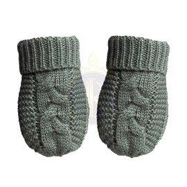 Royal Icon Baby Knitted Mittens Baby Boys Girls Soft Warm Mittens Set Cable Knit Mittens Colours Available NB-12 Months RI12 (Sage Green)