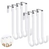 Homewit Door Hooks White Set of 8 12.5 cm -