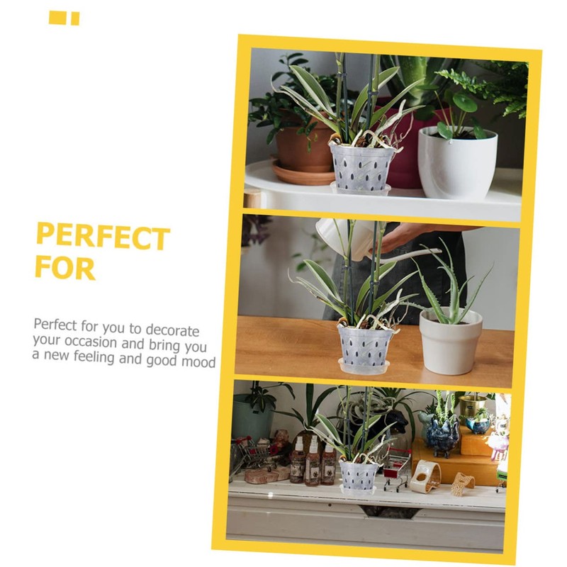 CIYODO 6sets Transparent Orchid Pots Breathable Net Pots Drainage and