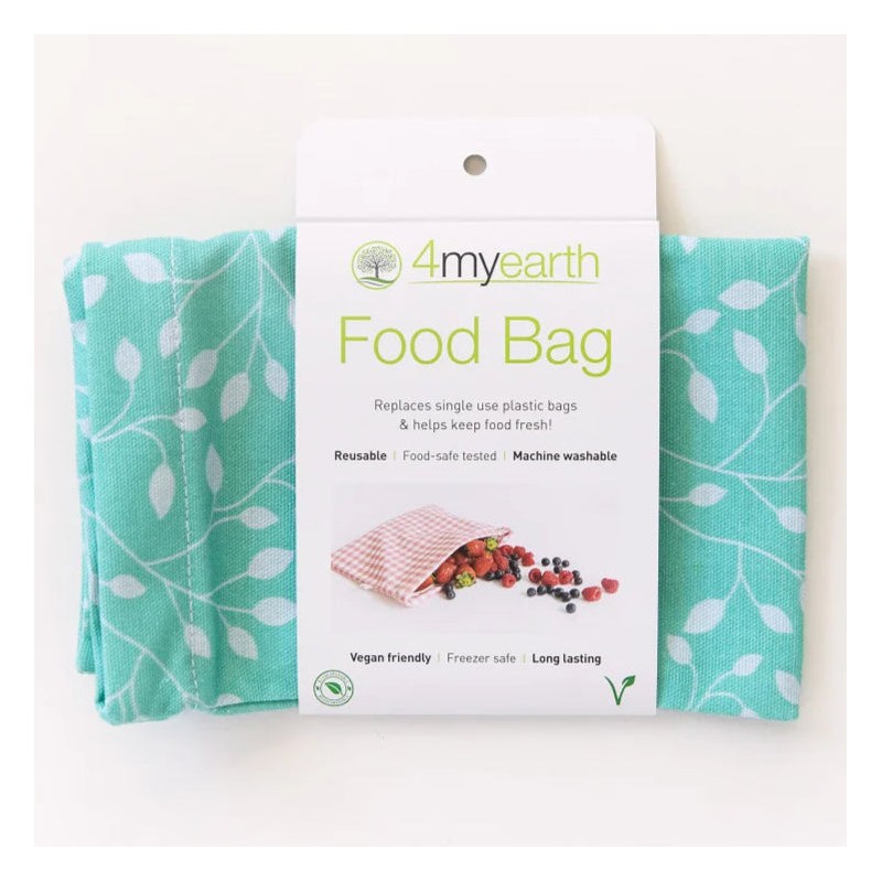4MyEarth Reusable Cotton Food Bag, Leaf