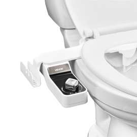 VEVOR Bidet Attachment for Toilet, 0.3" Ultra Thin Bidet Toilet Seat Attachment - Dual Retractable Nozzles, Adjustable Water Pressure, Non-Electric Cold Water Sprayer for Front Rear Water Wash, White