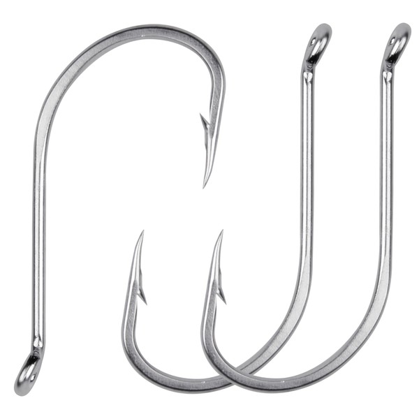 Octopus Beak Fishing Hooks Saltwater, 50pcs Stainless Steel Forged Offset