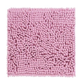 PANA® Premium Chenille Bath Mat (45 x 45 cm) • Ideal as a Toilet Mat, Shower Mat, Bath Mat, Toilet Mat • Soft, Non-Slip & Washable • Bath Mat without Cut-Out • Colour: Pink