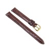 RECHERE Alligator Crocodile Grain Leather Watch Band Strap Gold Pin