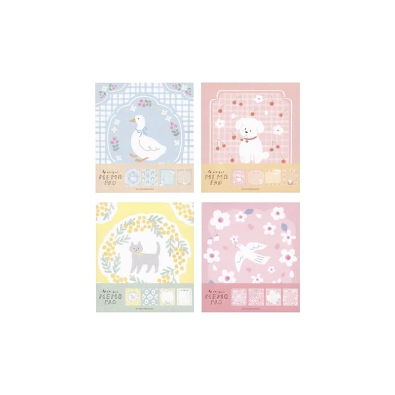 Furukawa Paperwork Memo Pad Sakura and White Dog LM388