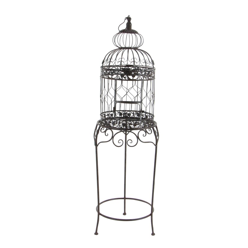 Deco 79 Vintage Metal Free-Standing Birdcage, 14" x 14" x