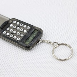 Purple 8-Digit Pocket Calculator Keychain - Mini Electronic Calculator for Home, School and Office | Portable Key Ring Tool with Display,Office and School Supplies