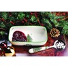 Portmeirion Botanic Garden Cranberry Dish with Slotted Spoon, 2-Piece Set,