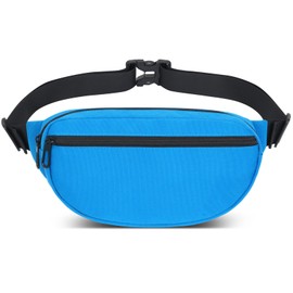 Bumbag Fanny Pack for Men Women Lightweight Belt Bag with Adjustable Belt, Waterproof Belt Bag for Running Hiking Dog Hiking Cycling Travel, blue, Fashionable
