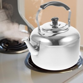 YARNOW 5. 5L Whistling Kettle Stainless Steel Whistling Tea Kettle Whistling Kettle Kettle Tea Pot Coffee Pot for Induction Cookers Gas Hobs All Hobs Silver