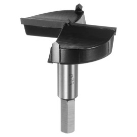 QUARKZMAN Forstner Drill Bit 73 mm (2-7/8 Inch) Made of Tungsten Carbide, Wood Forstner Bit Opener Cutter for Hinge Holes in Woodworking, Black