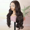 Creamily 13×3 Dark Brown Lace Front Wig 30 Inch Long