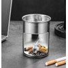 Set of 2 Ashtrays Made of Stainless Steel, Windproof Table