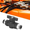 Pneumatic Ball Valve, Pneumatic Connector Manual Regulating Valve Double-Sided Quick