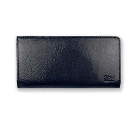 Lee 0520232a Luxury Italian Leather Round Zipper Long Wallet (8 Colors) (Navy), navy