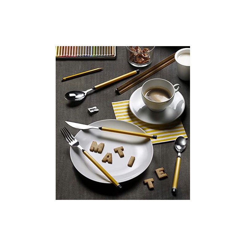 PINTINOX MENAGERE 24 PIECES MATITE JAUNE 0LA0B091