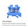 sourcing map DIN Rail Mount Terminal Blocks Screw Type Clamp