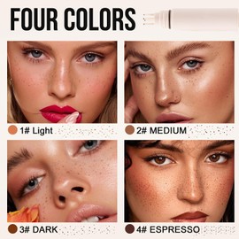 Sommersprossen Stift für Natürliche Freckles, Wasserdicht Sommersprossen Stempel Freckle Pen, Lebensechte Freckles Makeup Stift, Schnelltrocknend, hautfreundlich, Langanhaltend (#03 Dark)