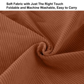 ZhengYue Corduroy Tote Bag for Women Large Shoulder Bag with Zipper and Pockets for College School Work Travel Shopping Daily Use Brown