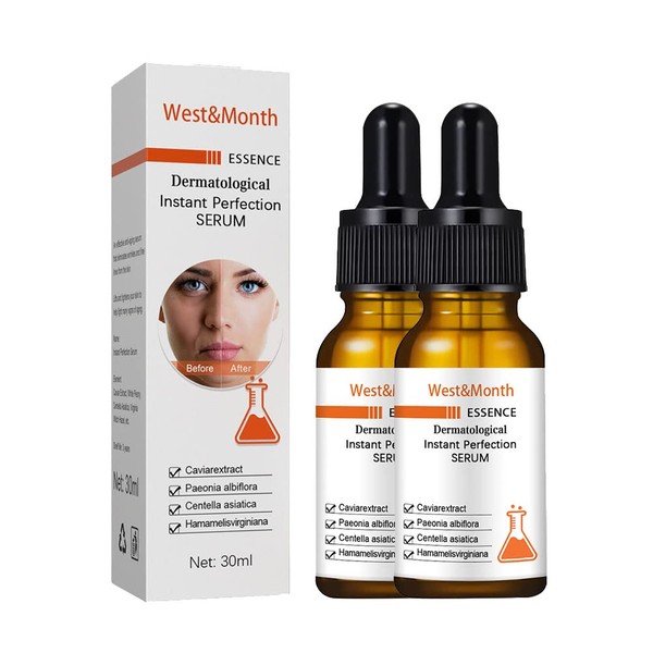Eomsky Instant Perfection Serum, Anti Ageing Wrinkle Facial Serum, Moisturising Firming Face Serum, for All Skin Types, Pack of 2
