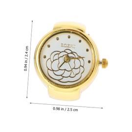 SHOWERORO Elegant Epiphyllum Finger Watch Fashionable Ring Watch Perfect for Women