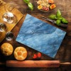 DAJDC Blue Marble Kitchen Glass Cutting Board Ocean Decorative Gift