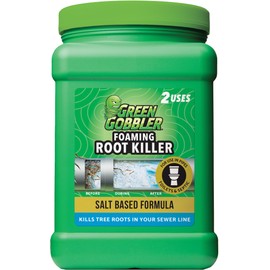 Green Gobbler, FOAMING Root Killer | Kills Tree Roots in Pipes & Sewer Lines | Contains No Copper Sulfate | Safe for Pipes and Septic - 2 USES, 4 LBS